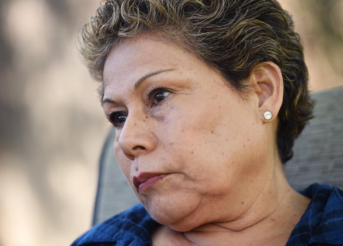 Maria Olivera has lived in Tooleville in rural Tulare County for a year, and is secretary of the Tooleville Nonprofit Mutual Water Association. Photographed Friday, April 12, 2019 in Tooleville, CA.