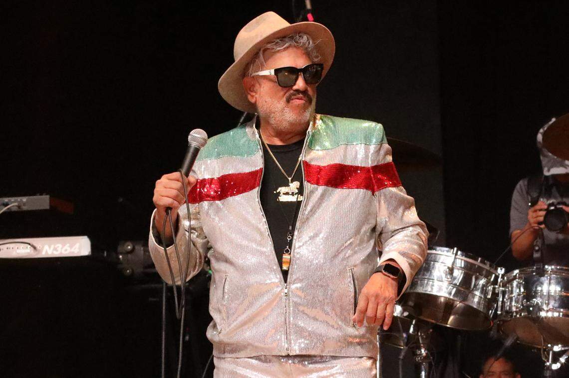 Mi Banda el Mexicano se presentó en el Paul Paul Theater durante el Festival de la Quebradita en los terrenos de la Gran Feria de Fresno el 8 de octubre del 2023. .