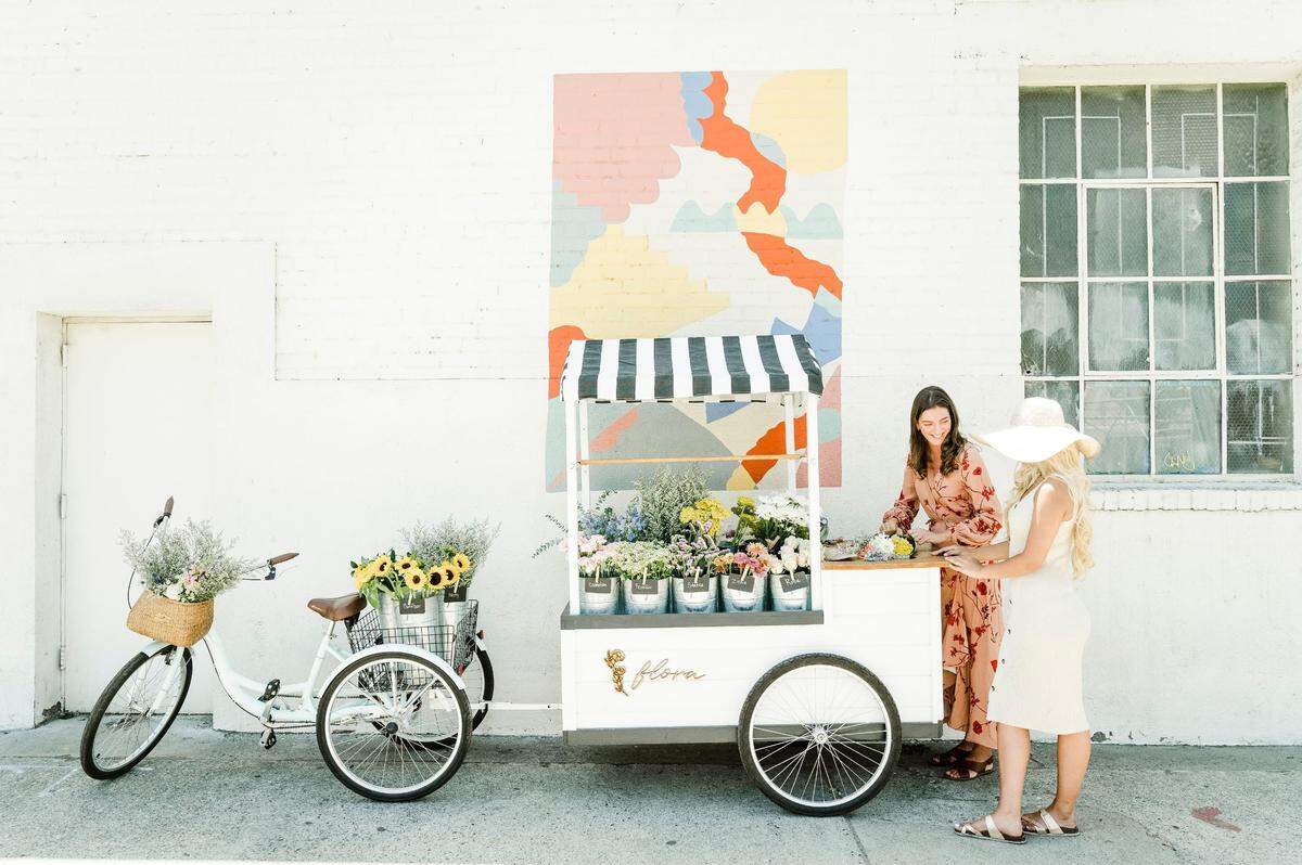 The Flora Flower Cart, pictured here in this handout photo, has been popping up at events for four years. Now it’s planning a brick-and-mortar location that will be called Flora Flower Co. at The Row at Heritage Grove in Fresno. 