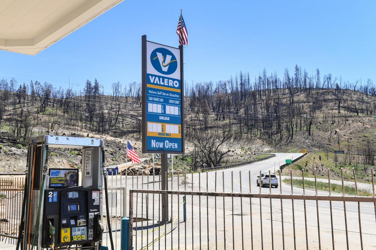 The Valero gas station at the site of the Cressman’s General Store nears opening on Highway 168 at the top of the four-lane on Friday, May 28, 2021. The historic store burned down in last year’s Creek Fire but owner Ty Gillett is opening a scaled-down version of it while working toward building new structures at the site.