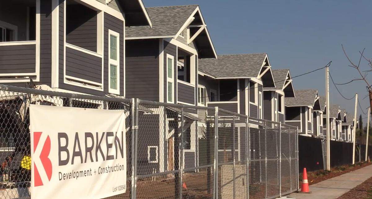 The upscale Sunnyhill Apartments as it was under construction in 2019 at Temperance and Bullard avenues in Clovis. Rents in the 80-unit complex were projected at that time to be “at the high end of the rental market” in Clovis at $1,450 per month for a one-bedroom apartment or $2,050 for a three-bedroom unit.
