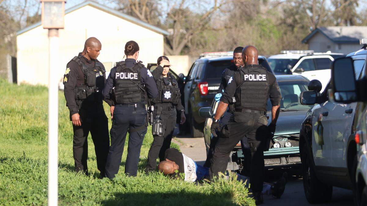 Thomas Jackson, 42, was arrested March, 17, 2019, in Fresno, CA, after felling from police and hiding in a neighborhood.