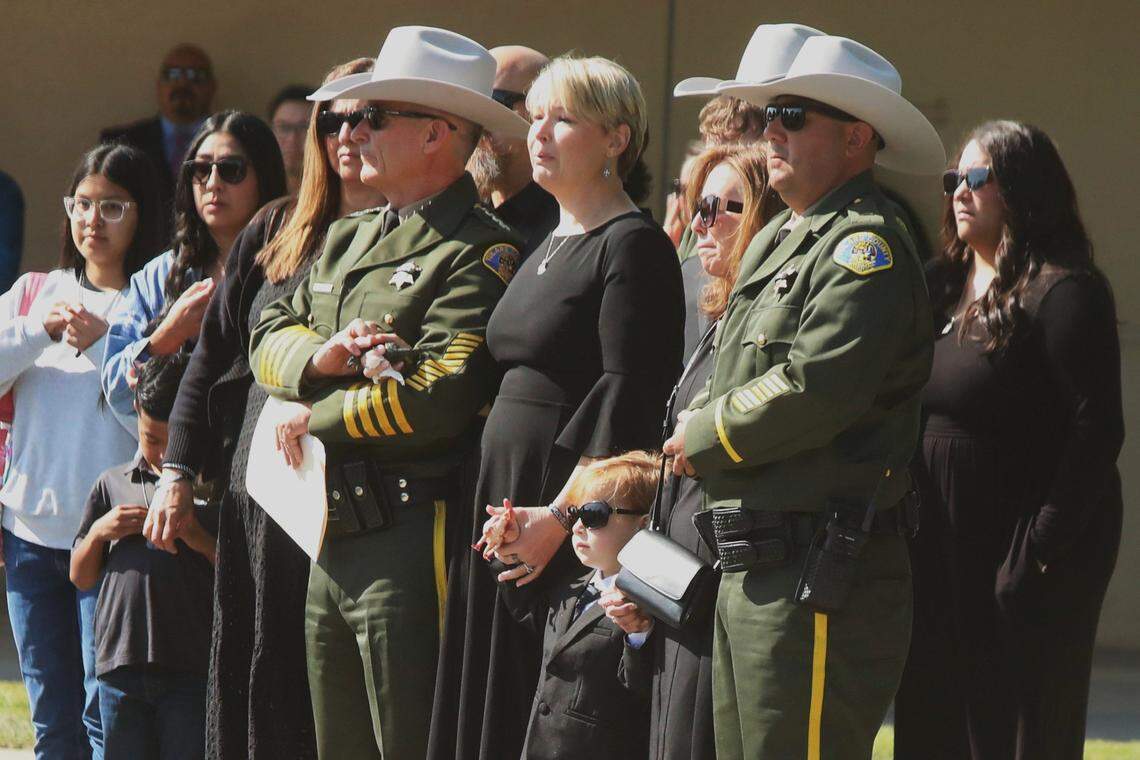 Family, law enforcement and community gathered Tuesday, April 28, 2026, in Visalia to remember Tulare County deputy Randy Hoppert's service and sacrifice after the fatal April ambush in north Porterville.