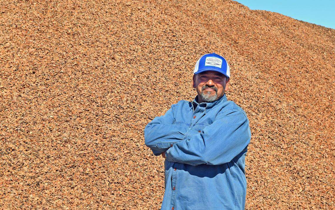 Frank Hernández, who has worked for Vermuelen Almond Hulling near Modesto while still in high school, was named Stanislaus County Farm Worker of the Year during an April 1, 2025 ceremony at Modesto Centre Plaza.