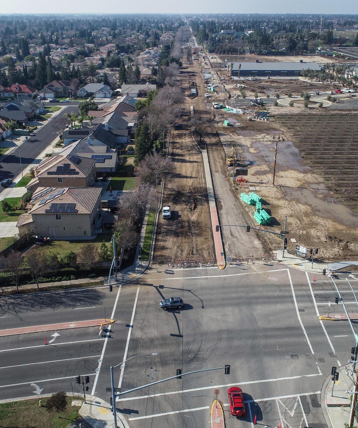 Nees Avenue between Clovis and Minnewawa remains closed and under construction until June as a widening project continues on Tuesday, Jan. 24, 2023.