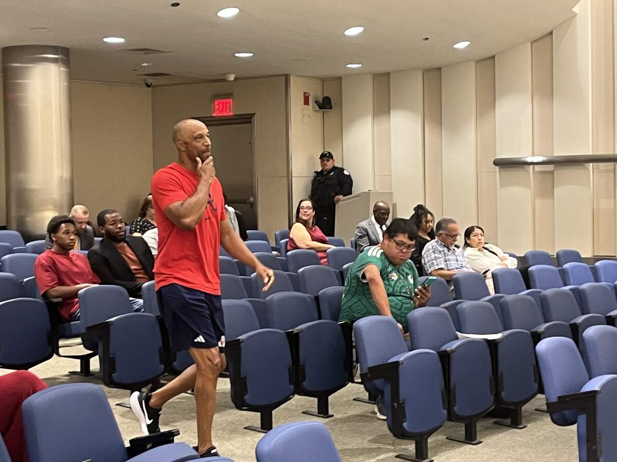 Former MLB and Fresno State player Tom Goodwin advocates for former teammate Terance Frazier and his nonprofit to operate the Granite Park Sports Complex, at the June 18, 2026, Fresno City Council meeting.