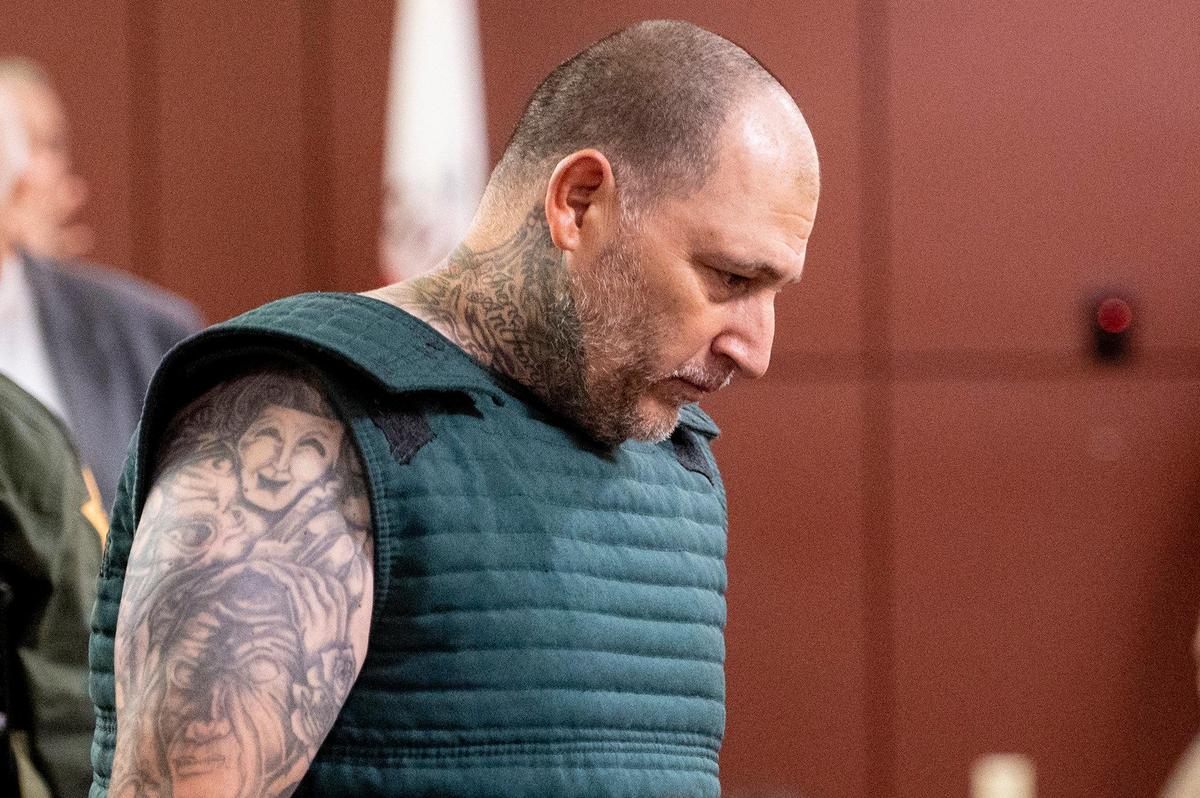 Jesus Manuel Salgado, 48, exits the courtroom after appearing before Judge James LaPorte in Merced County Superior Court in Merced, Calif., on Thursday, Oct. 13, 2022. Salgado is accused of kidnapping and murdering 8-month-old Aroohi Dheri, her parents Jasleen Kaur, 27, and Jasdeep Singh, 36, and her uncle, Amandeep Singh, 39.