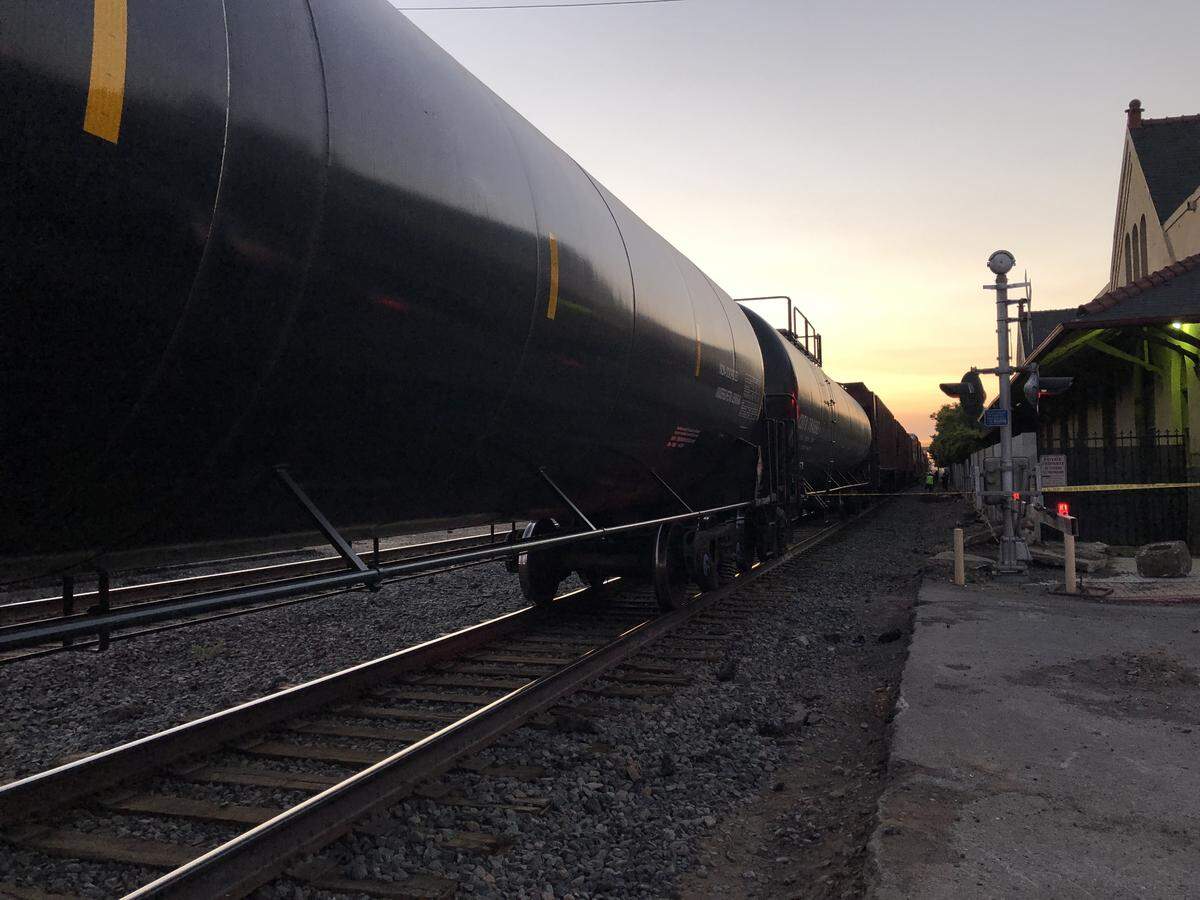 A man died after being struck by a train traveling northbound near Chukchansi Park in downtown Fresno on Tuesday evening, July 3, 2018, police say.