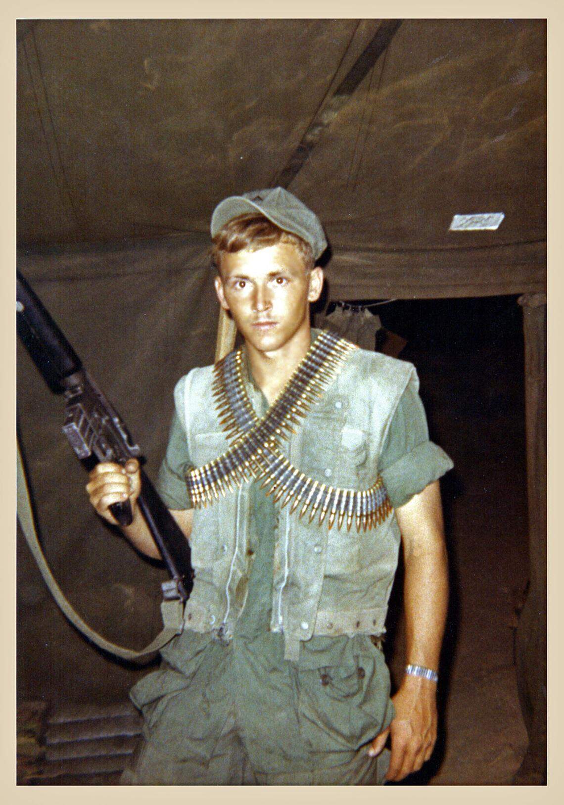 Cpl. Stephen Austin in Vietnam, March 1968, three months before he was killed.
