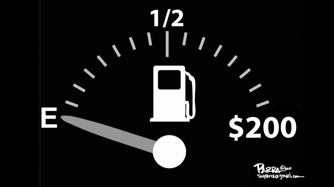 Paying more for gas but running on empty: SW Parra opinion cartoon for March 20, 2022