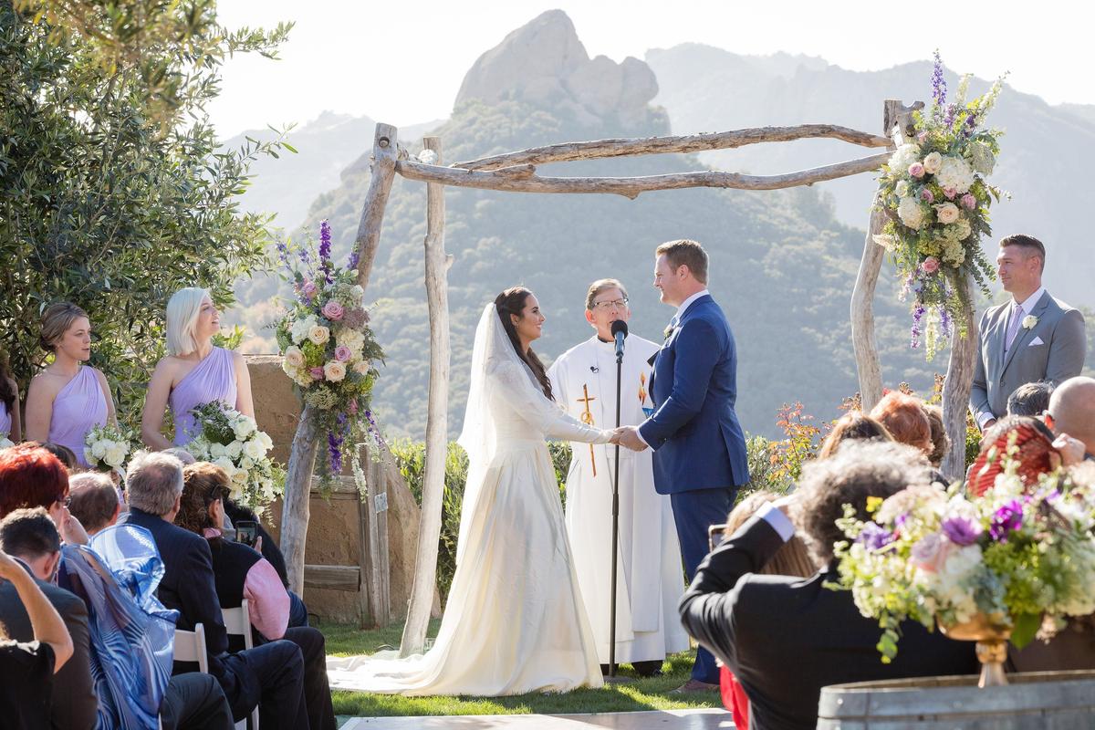 Jennifer and Daniel Kramer at their wedding in Malibu, May 2018.