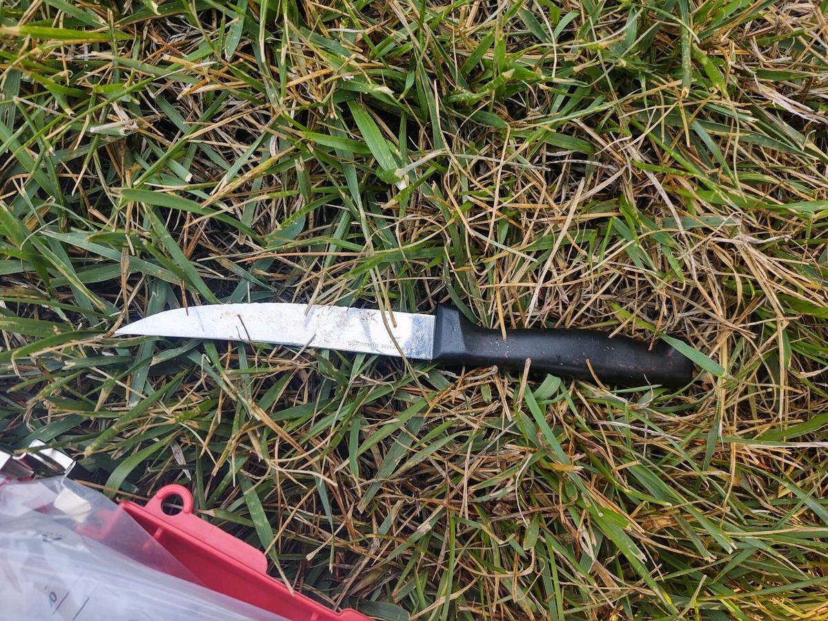A man was allegedly armed with this kitchen knife when he was shot by a police officer Oct. 2, 2020 in southeast Fresno.