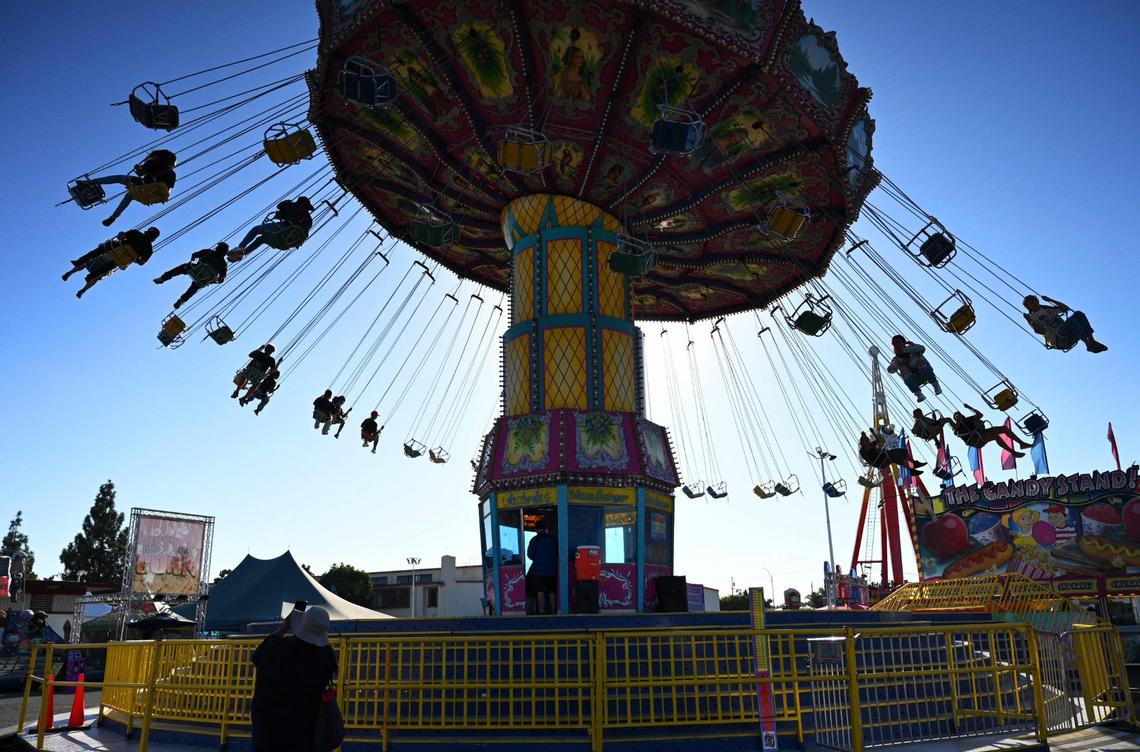 A ride on the Big Fresno Fair midway is shown in his 2022 file photo. The 2025 edition of the fair runs Wednesday, Oct. 1 through Sunday, Oct. 12.