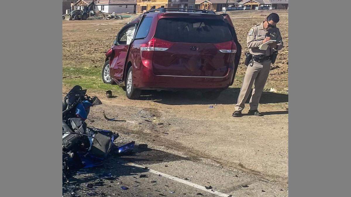 The California Highway Patrol is investigating a fatal crash involving a motorcycle rider in Fresno County on Saturday, Oct. 23, 2021.