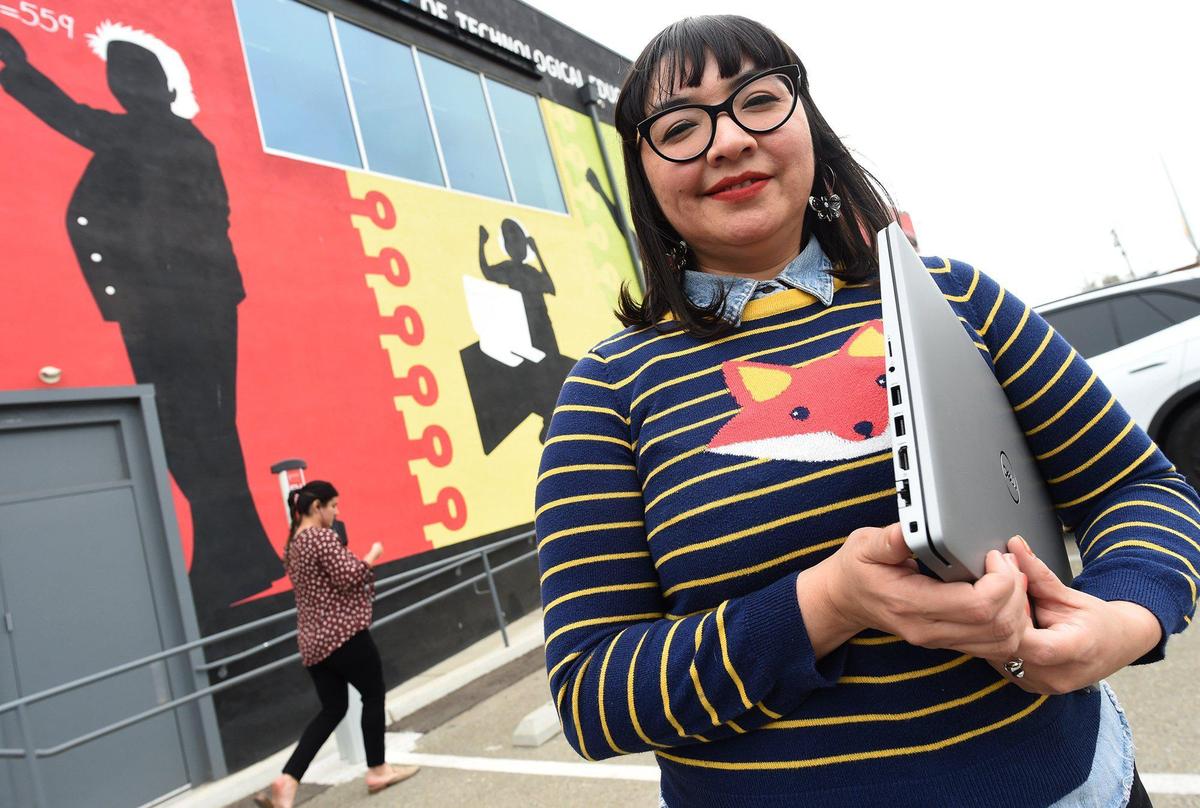 Emelia Guadarama is in the Bitwise apprenticeship program, which gives those who may not be able financially to enter the tech field an opportunity to learn the necessary skills and earning money while doing so.
