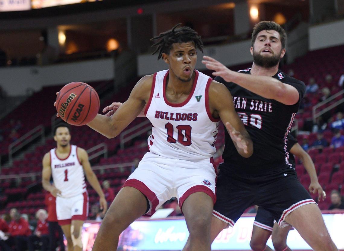 Fresno State junior forward Orlando Robinson, seen in action from earlier this season, was in foul trouble through the second half of the Bulldogs’ 70-63 victory over Pepperdine at the Southern California Challenge on Monday, but still finished with 16 points with a team-high six rebounds and four assists.
