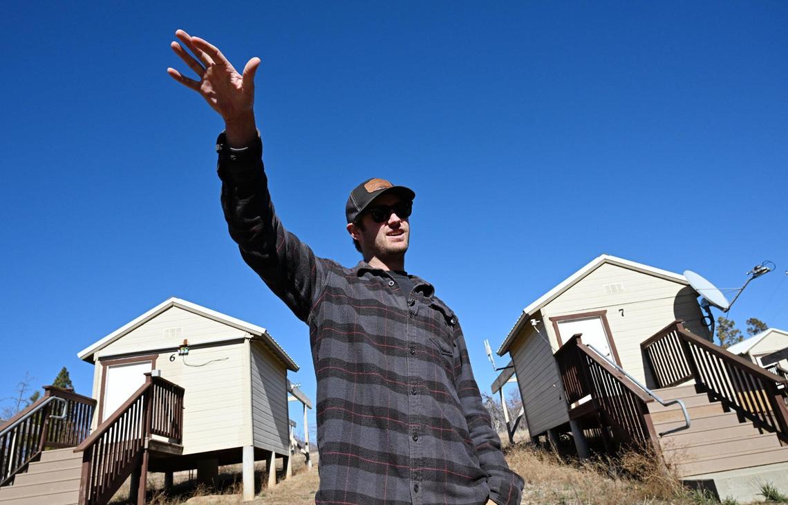 Sierra Remote Observatory technician Sam Miller talks about the hilltop observatory facilities used by the science field to capture astrophotography images Tuesday, Jan. 21, 2025 near Auberry.