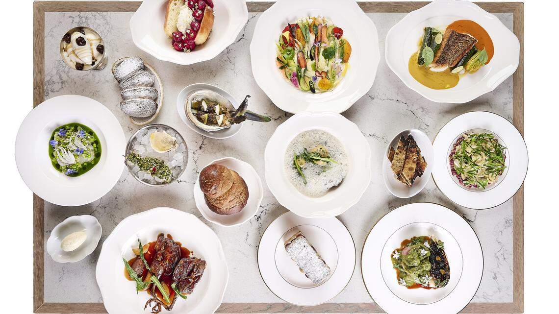 A selection of dishes from Chez Noir, a restaurant with a Michelin star in Carmel, is pictured here.