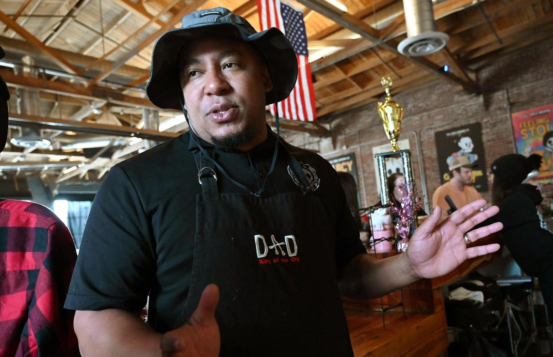 Full Circle Brewing’s CEO Arthur Moye is showcasing new products celebrating Black History Month like a new hazy pale ale and pineapple-flavored hard cider. Photographed Saturday, Feb. 4, 2023 in Fresno.