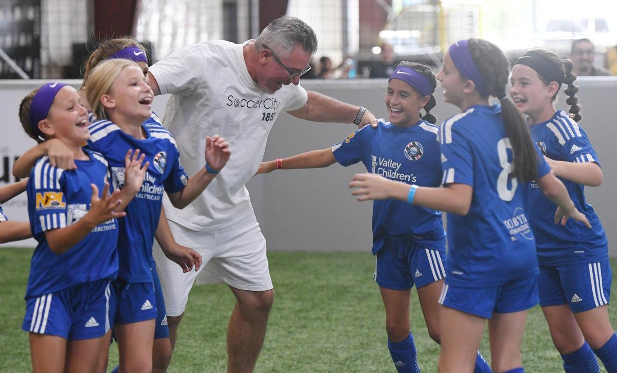 Jeremy Schultz, owner of Soccer City where a craft brewery is matched with an indoor soccer facility, offers a tour on Wednesday, Sept. 14, 2022 in Visalia.