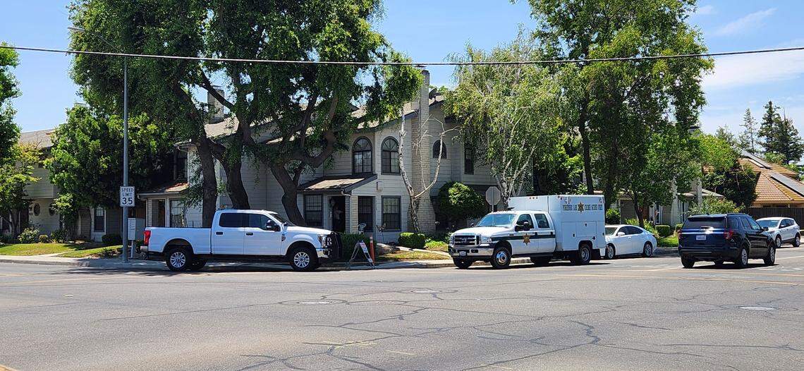 Fresno County Sheriff’s investigators were at a home Thursday, June 22, 2023, in Kerman following a what they were calling a double homicide of two women.