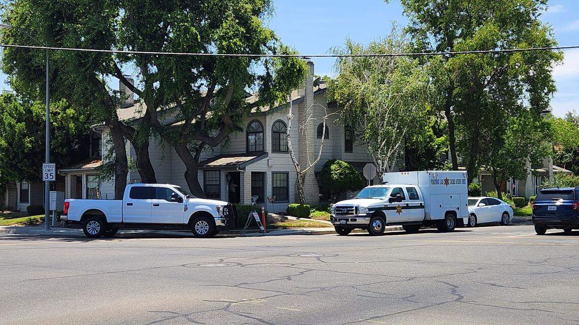 Fresno County Sheriff’s investigators were at a home Thursday, June 22, 2023, in Kerman following a what they were calling a double homicide of two women.