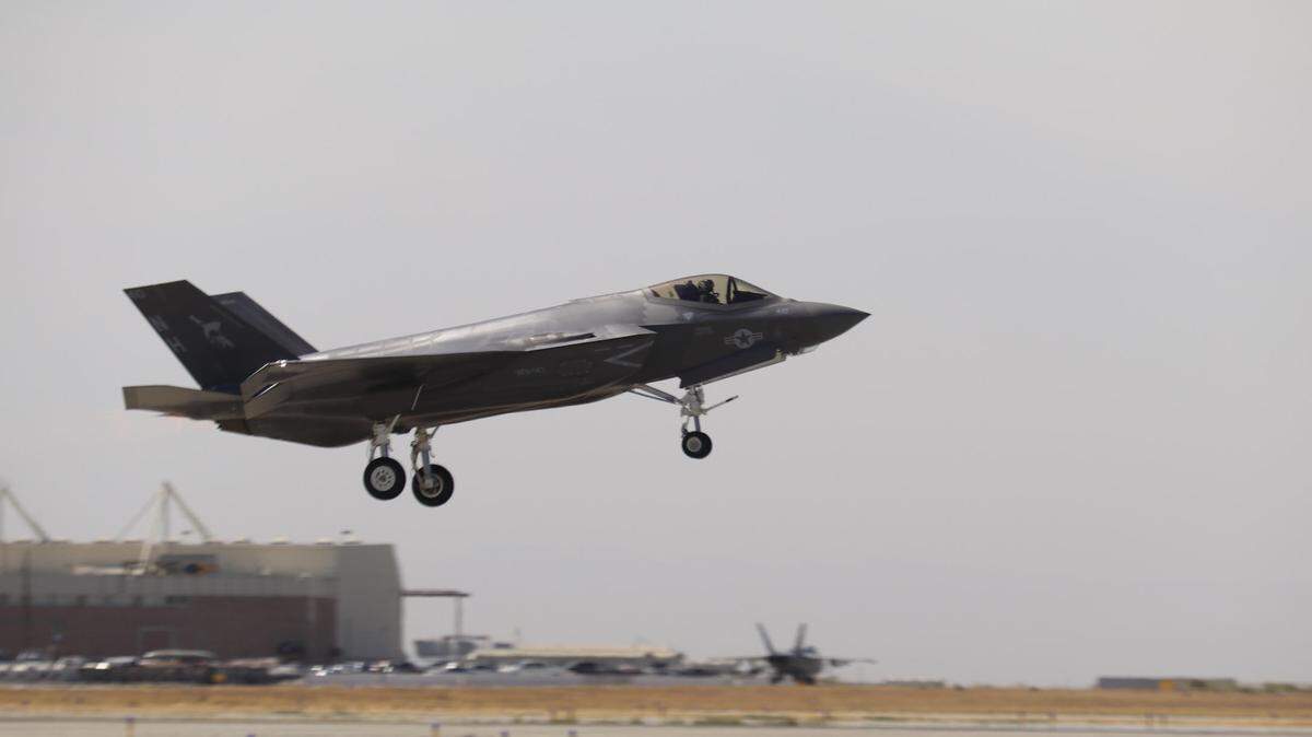 An F-35C takes off from Lemoore Naval Air Station.