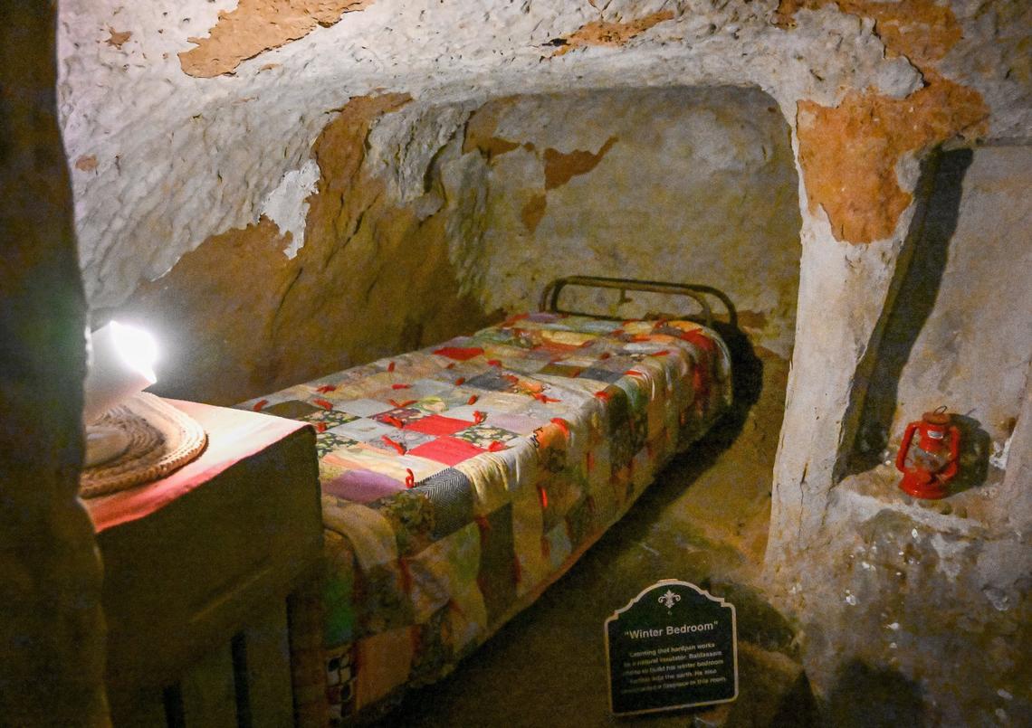 The “winter bedroom” of Baldassare Forestiere constructed deep underground in Fresno’s hardpan sediment in the early part of the 20th century.