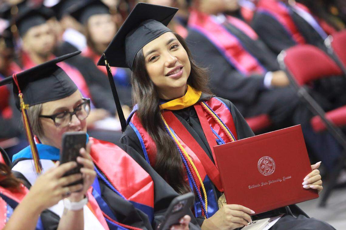 Fresno State’s Tania Castillo was selected as the graduate dean’s medalist for the College of Social Sciences. Castillo earned her master’s degree in criminology with a 4.0 GPA.