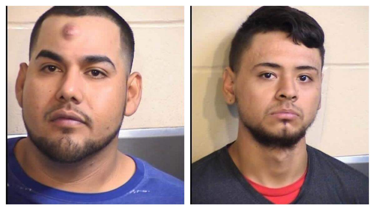 Miguel Corona, 26, and Jose Luis Cervantes, 20, arrested under suspicion of shooting Pedro Garcia, 26, in Sanger on April 12.