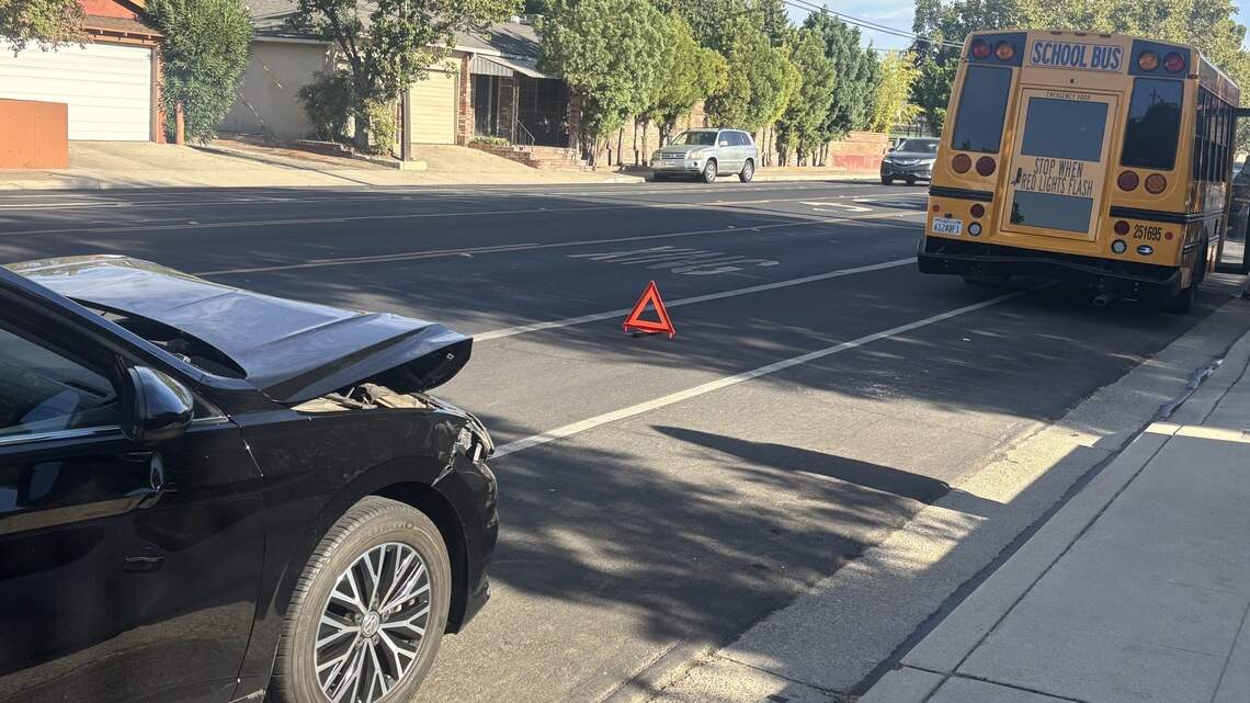 Fresno-area school bus, student involved in separate crashes on first day of school