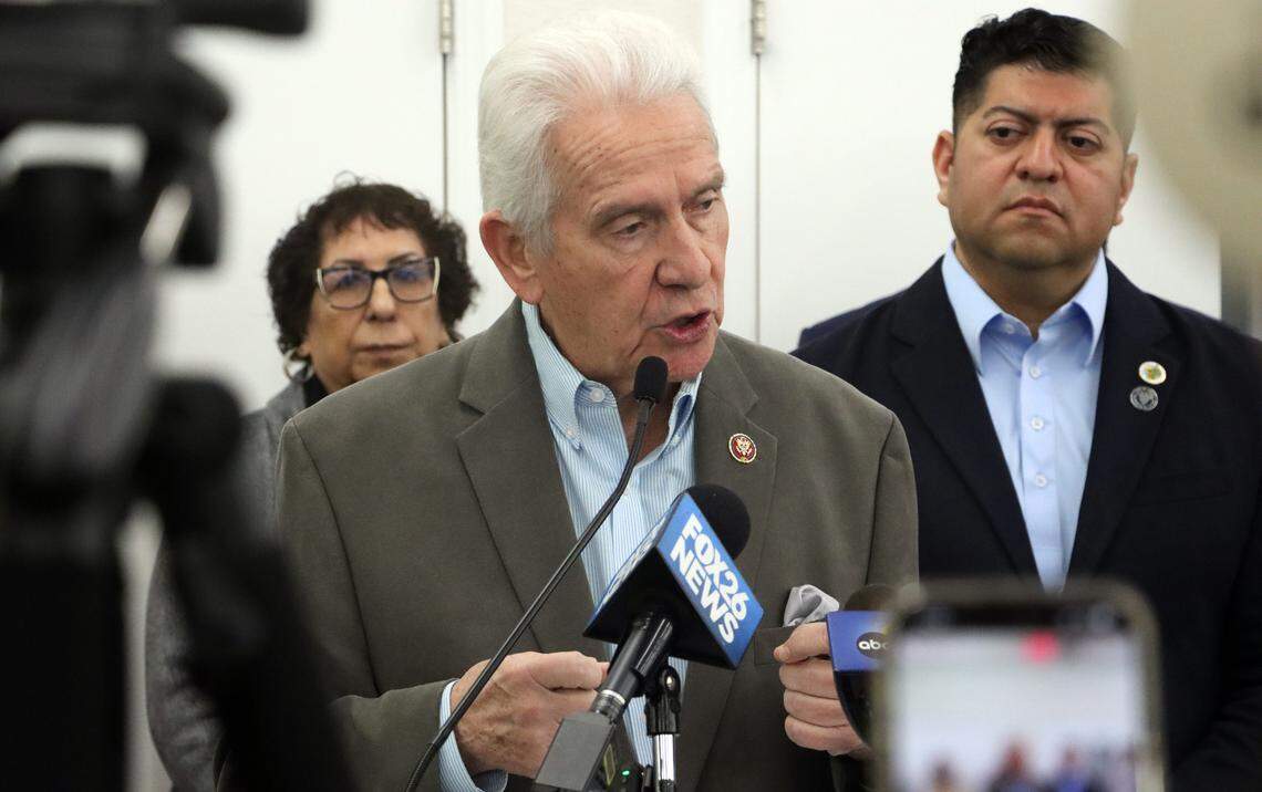 Rep. Jim Costa, D-Fresno, expressed doubt that the Border Patrol raids have been limited to Kern County. He spoke at a southeast Fresno press conference.