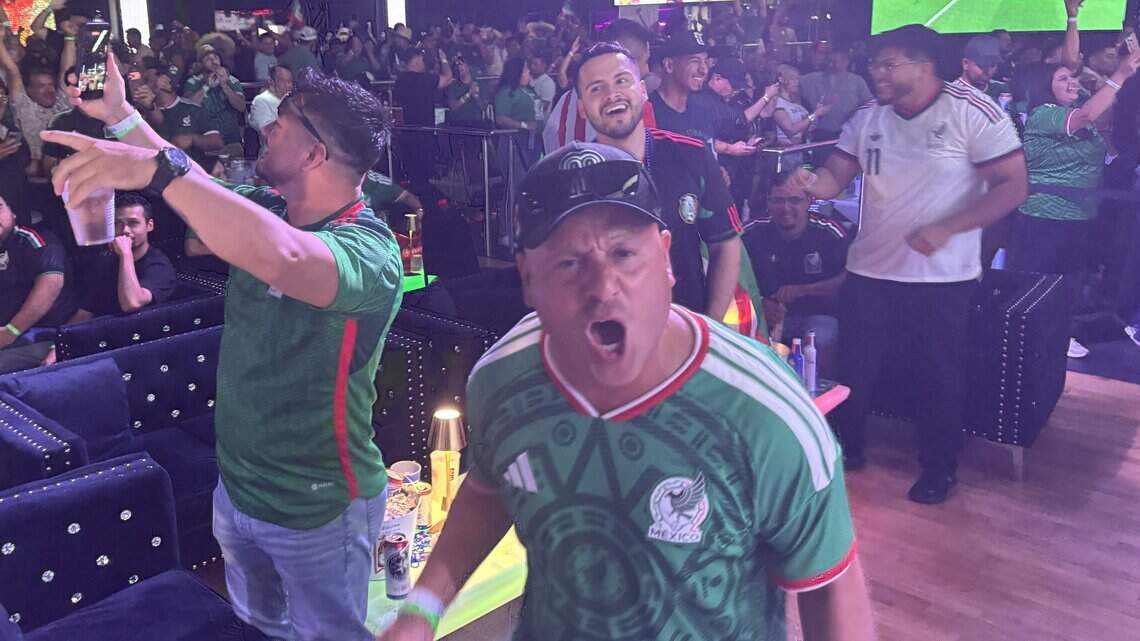 El Tri fans celebrate Mexico’s World Cup win at Rainbow Ballroom in Fresno