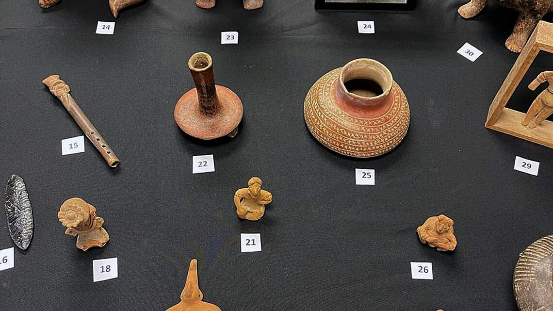 Vuelven a México desde Estados Unidos 32 piezas arqueológicas de la época prehispánica