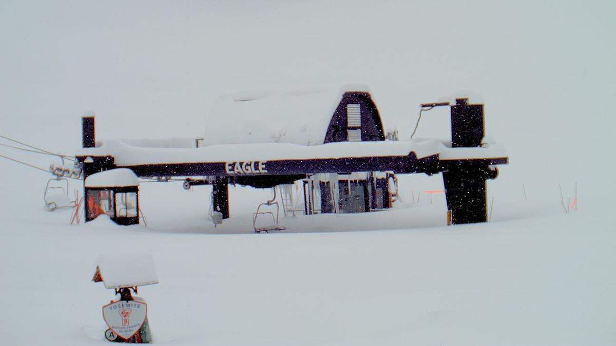 Yosemite Hospitality operates a webcam at the Badger Pass Ski Area. This was the view late Saturday morning, Feb. 25, 2023.