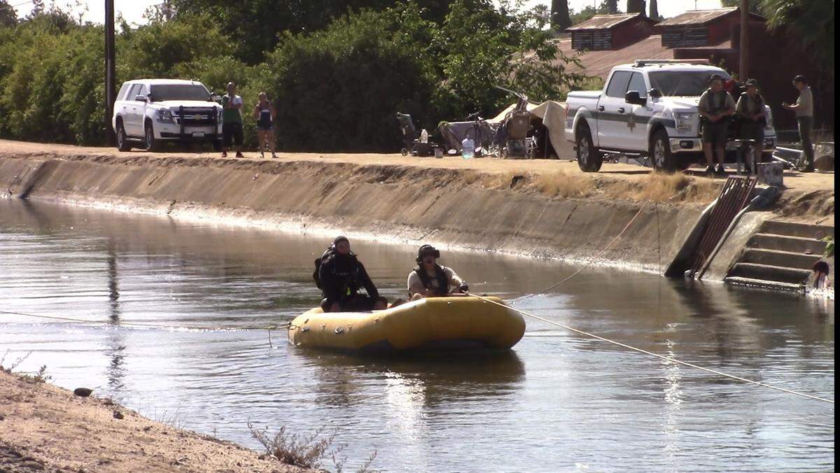 Fresno County Sheriff’s Office Search and Rescue team members on Friday, June 4, 2021, continued to look for Fannie Chindapheth, a 38-year-old Fresno woman who fell into the canal two days earlier.