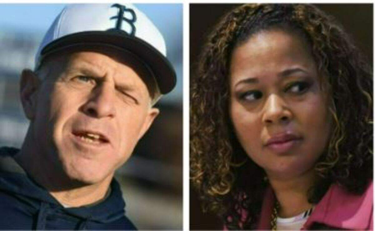 Former Bullard High football coach Don Arax, left, and FUSD trustee Keshia Thomas, right, are shown.