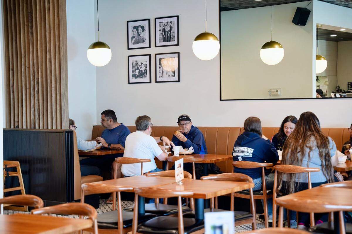 Uncle Harry’s NY Bagelry & Coffeehouse at Cedar and Shaw avenues, pictured here, has reopened days after a car crashed through its front windows.