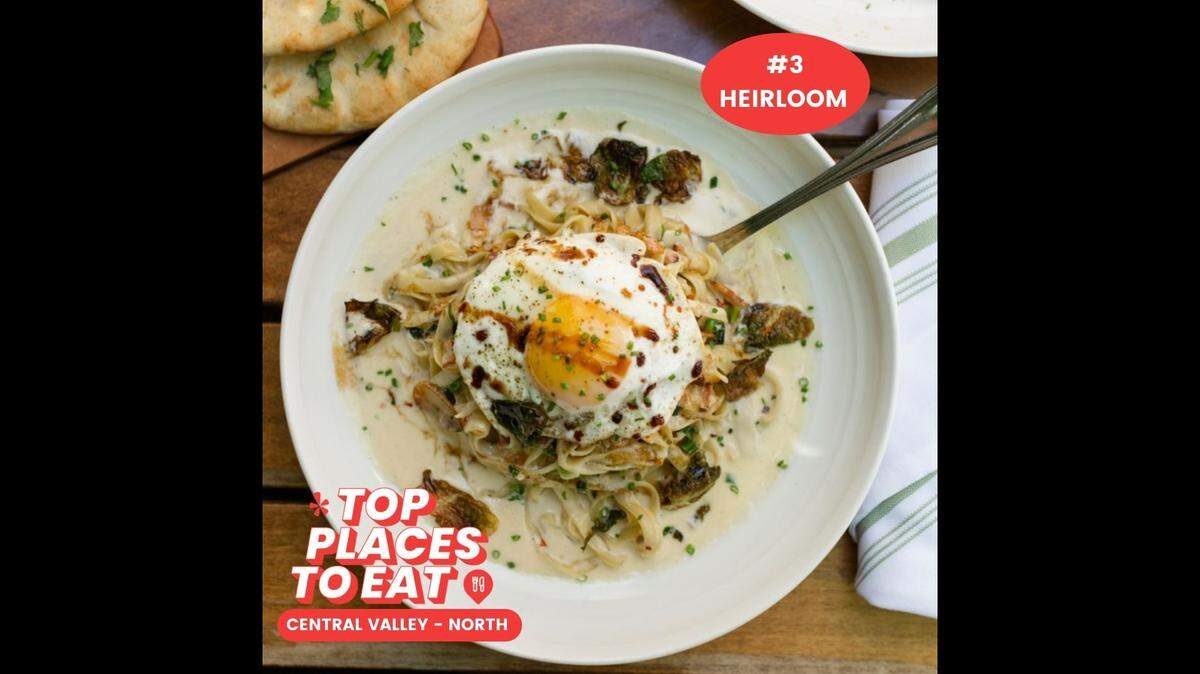 Heirloom ranked No. 3 on Yelp’s Top 100 restaurants list.