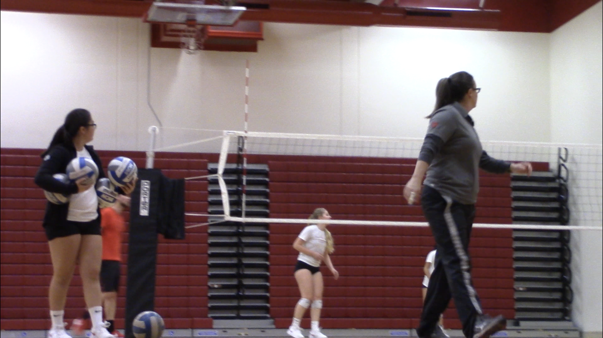 Fresno City College volleyball coach Kieran Roblee looks on as her Rams will be in the state elite eight at Solano College on Friday, Nov. 30, 2018.