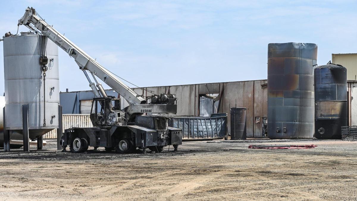 The corporate office of Riley’s Brewing in Madera County was destroyed by fire on Tuesday, July 26, 2022 and continues to smolder into Thursday.