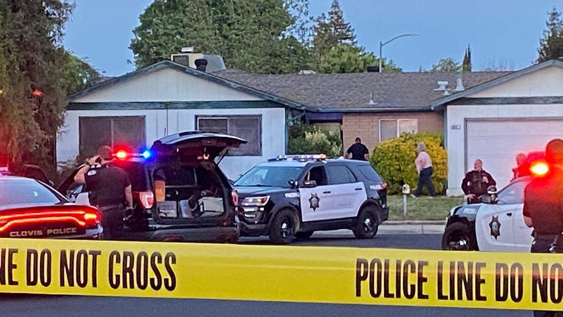 Officers arrested a man who allegedly committed three robbery at three taco trucks in Fresno, California on Saturday, April 2, 2022. The man led officers on a pursuit to a Clovis neighborhood.