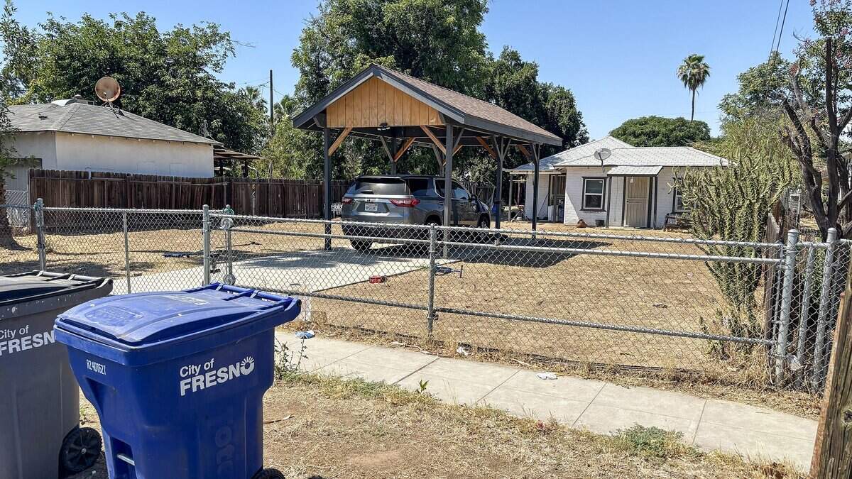 A home in Fresno owned by JD Home Rentals is shown on Monday, June 15, 2026. JD Home Rentals, one of Fresno's largest landlord companies, has filed at least seven lawsuits against the City of Fresno this year. The company is arguing in court documents that code enforcement officers sometimes accessed its properties without consent when they filed citations.