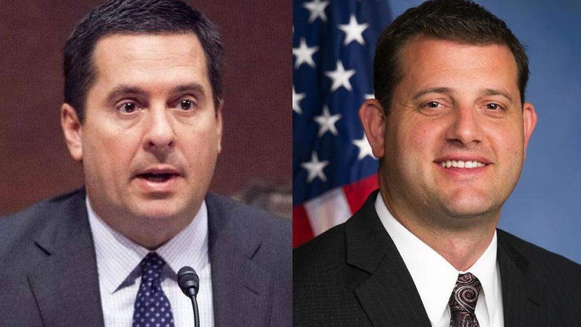 GOP congressmen Devin Nunes of Tulare, left, and David Valadao of Hanford joined their Republican counterparts from California in voting against the COVID relief and economic stimulus measure.