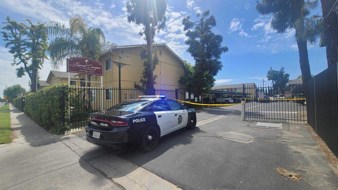 Fresno police made an arrest Monday, April 18, 2022, at the Laurel Canyon Apartments near Floradora and Millbrook avenues, police said.