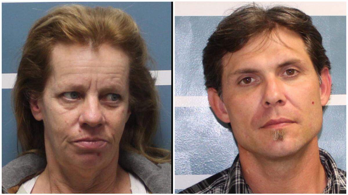 Tammy Gomes, 54, of Visalia (left) has been arrested on Friday for allegedly smuggling drugs into a Tulare County detention facility, according to the Tulare County Sheriff’s. Raymond Durham, 38, is in jail on unrelated charges and now faces new charges for the import of narcotics into a county jail.