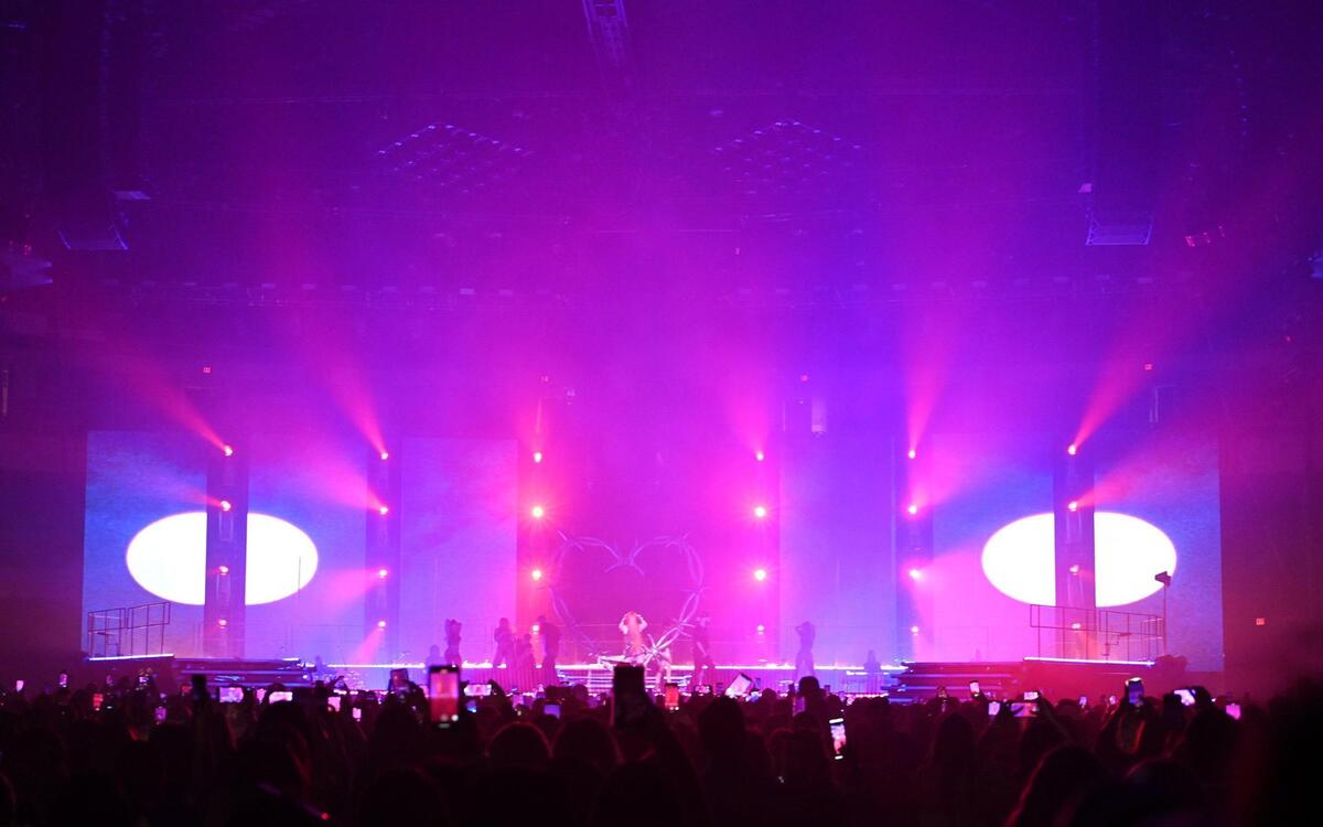Karol G performs, bringing her Strip Love Tour to a packed house at the Save Mart Center Tuesday, Oct. 25, 2022 in Fresno.