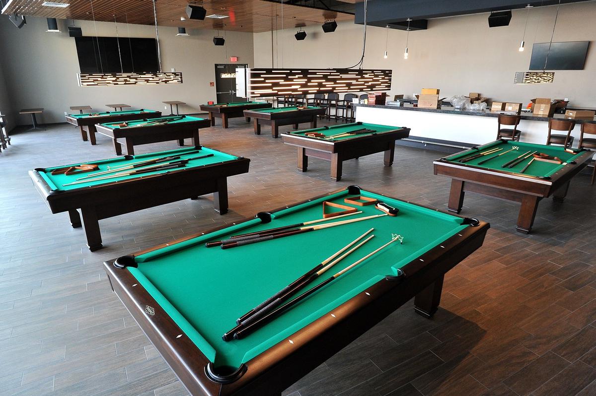 Red Bud Billiards at Tachi Palace’s new Coyote Entertainment Center also features a sports bar with large-screen TVs.