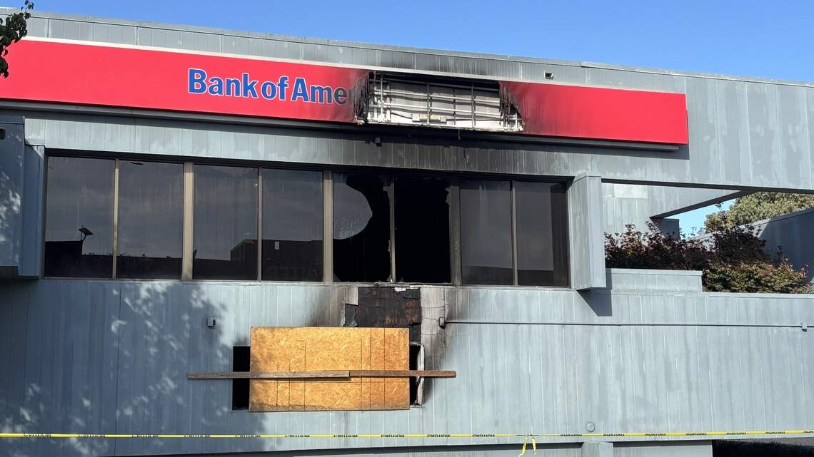 Bank of America in Fresno damaged after suspected arson, fire officials say