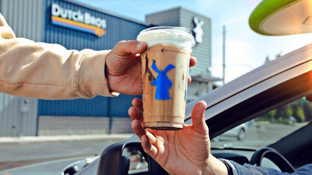 Dutch Bros Coffee offers iced and hot coffee drinks.